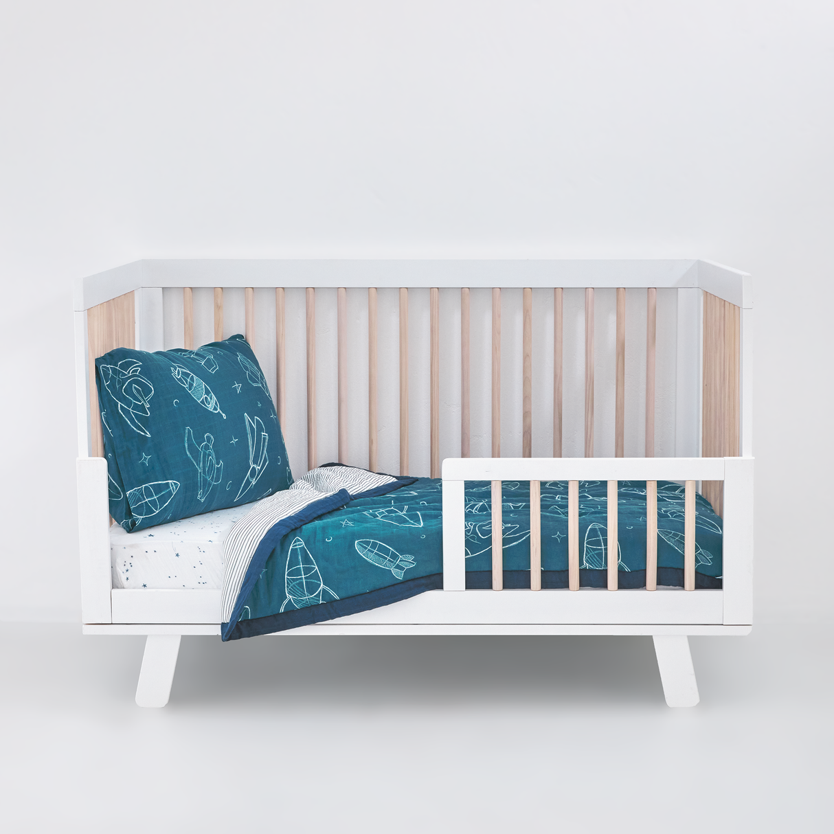 Cotton Muslin Toddler Comforter - Blast Off - HoneyBug