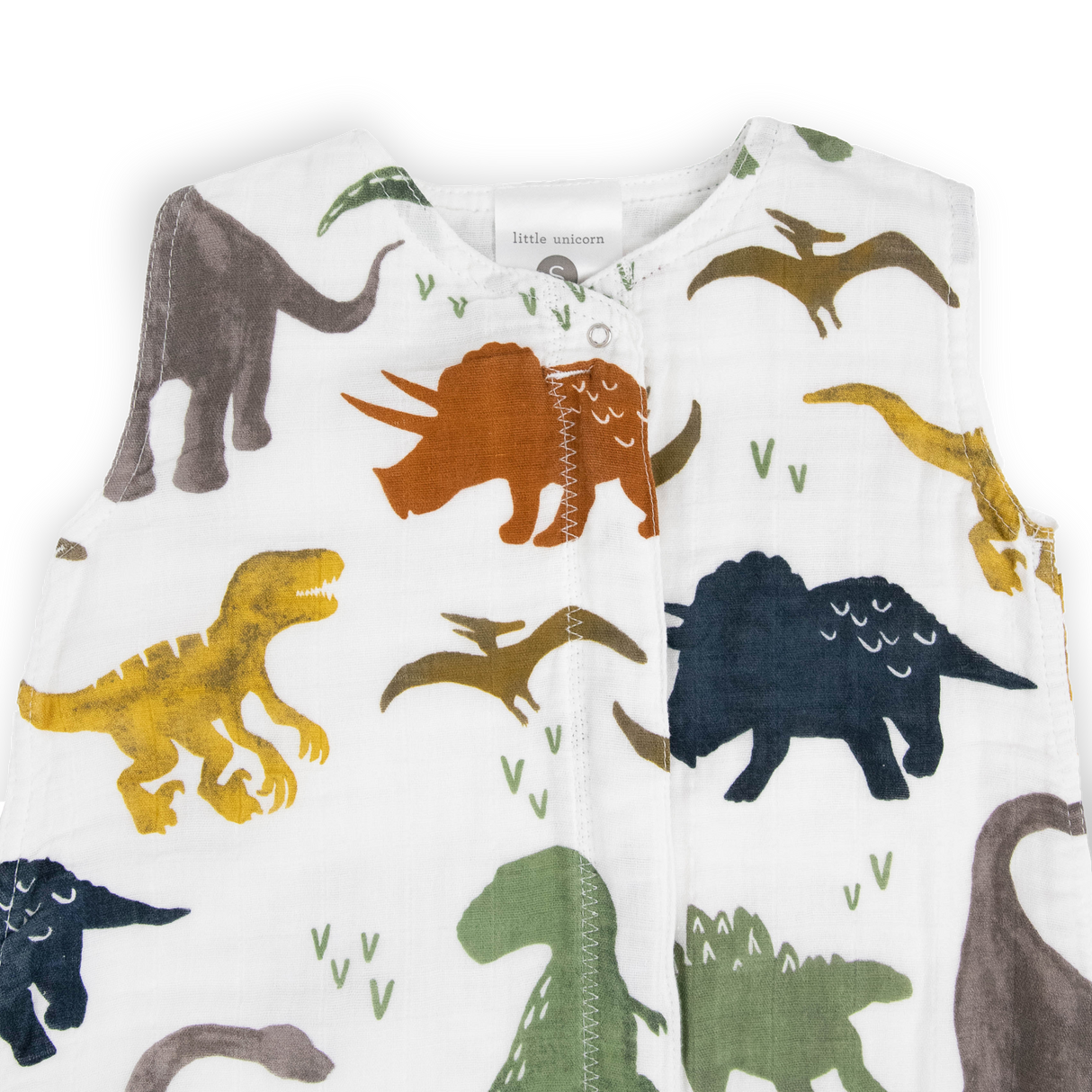 Cotton Muslin Sleep Bag - Dino Friends - HoneyBug