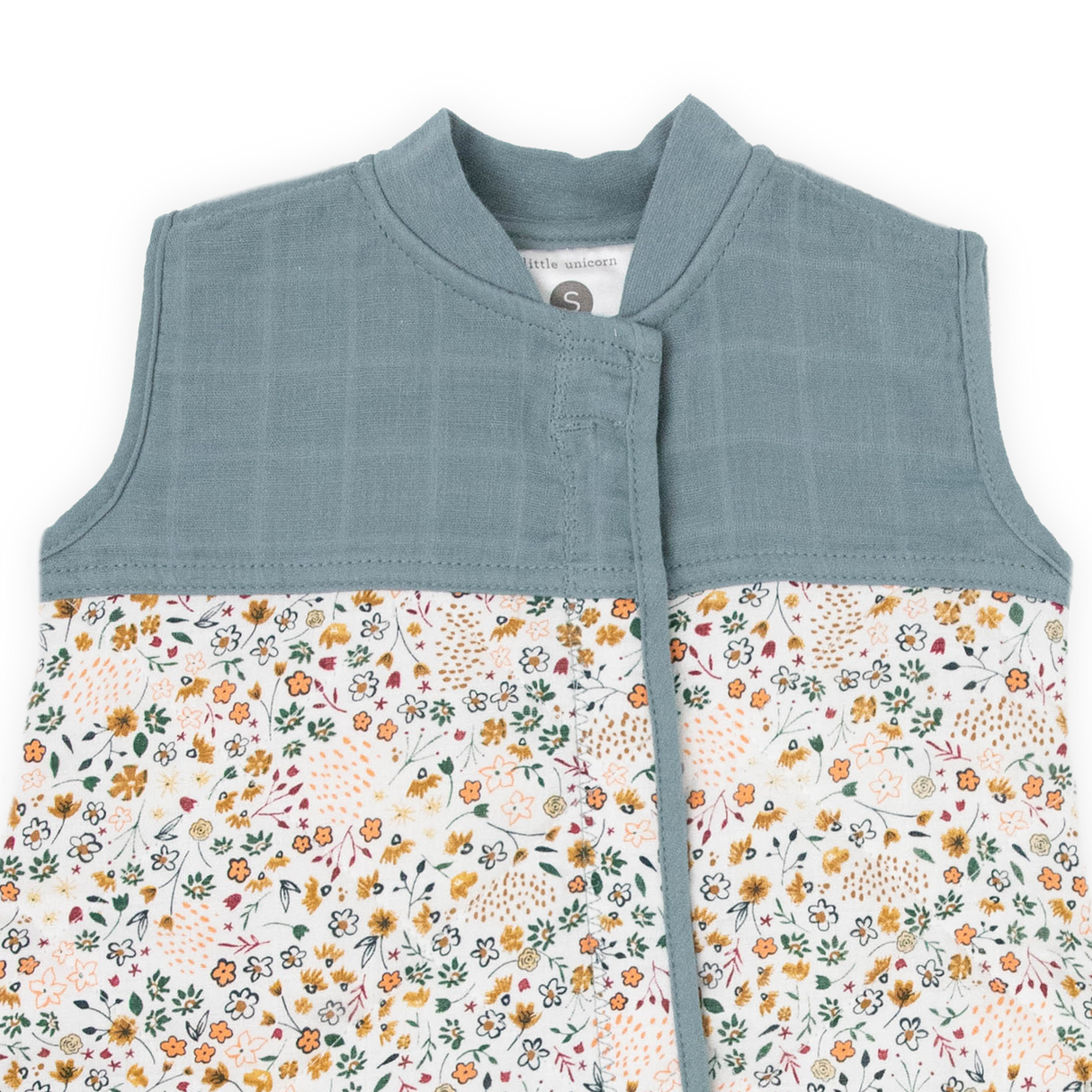 Cotton Muslin Quilted Sleep Bag - Pressed Petals - HoneyBug