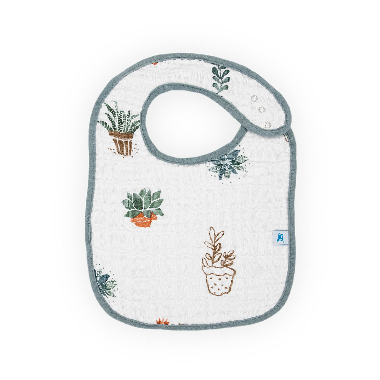 Cotton Muslin Classic Bib 3 pack - Bison - HoneyBug