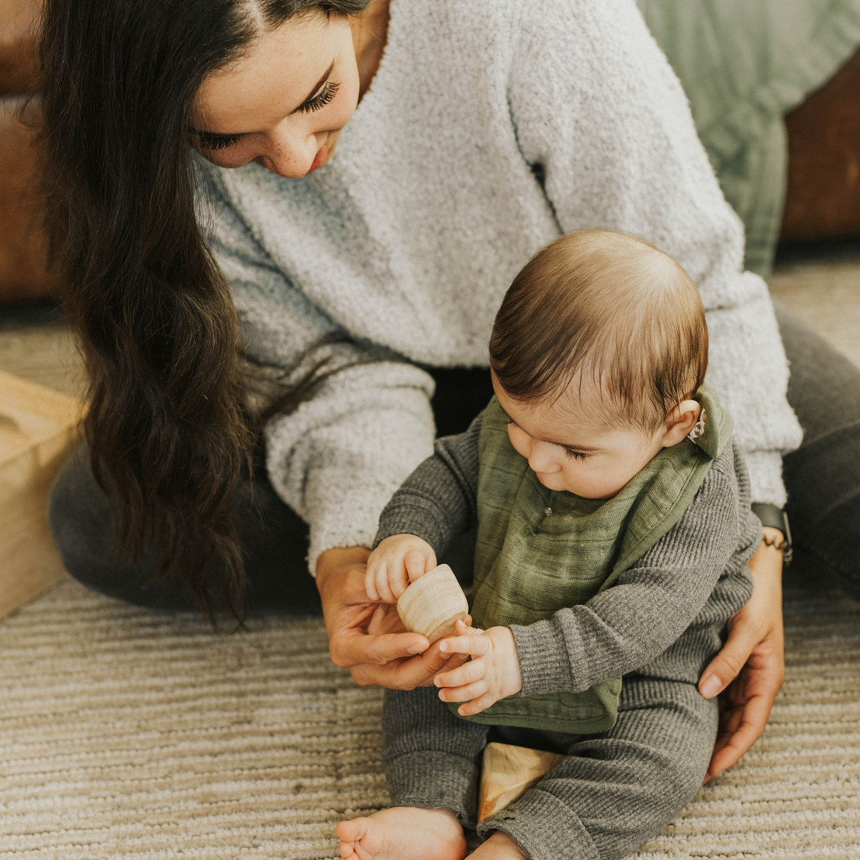 Cotton Muslin Classic Bib 3 Pack - Forest Friends - HoneyBug