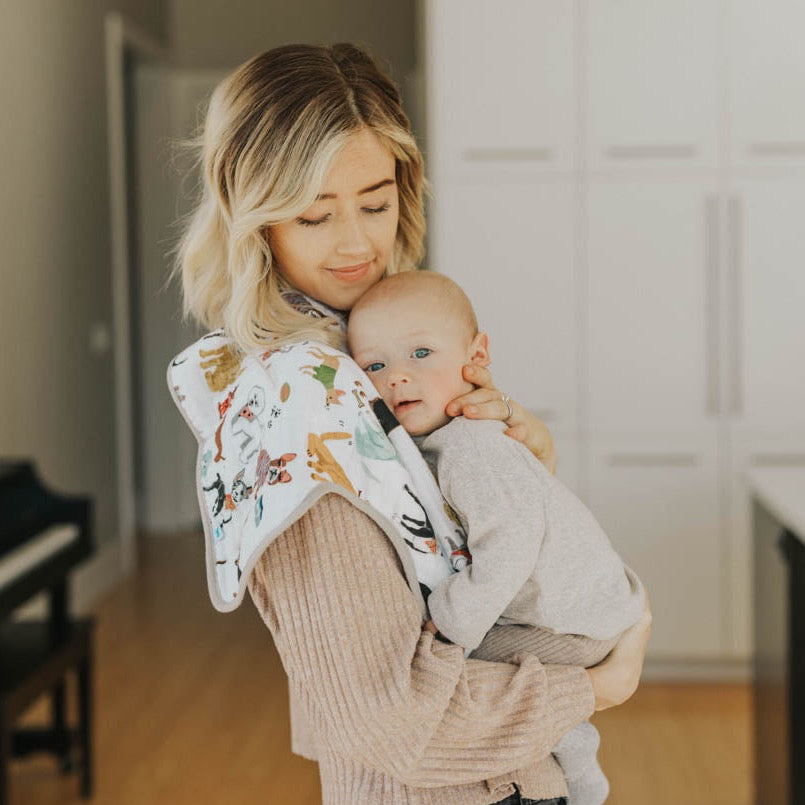 Cotton Muslin Burp Cloth 2 Pack - Woof - HoneyBug