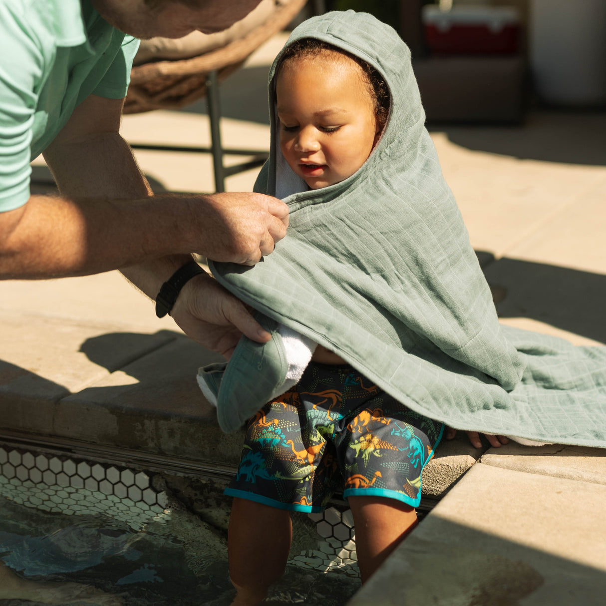 Toddler Hooded Towel - Sea - HoneyBug