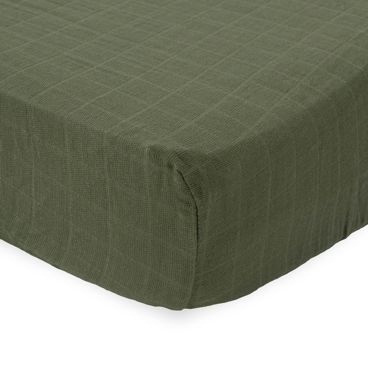 Cotton Muslin Crib Sheet - Fern - HoneyBug
