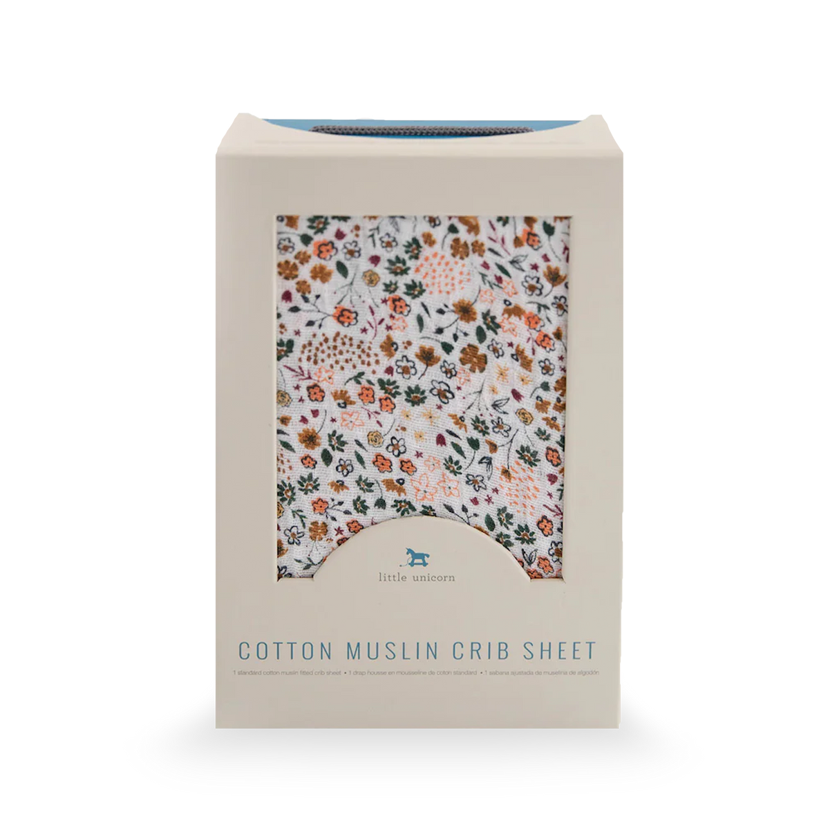 Cotton Muslin Crib Sheet - Pressed Petals - HoneyBug