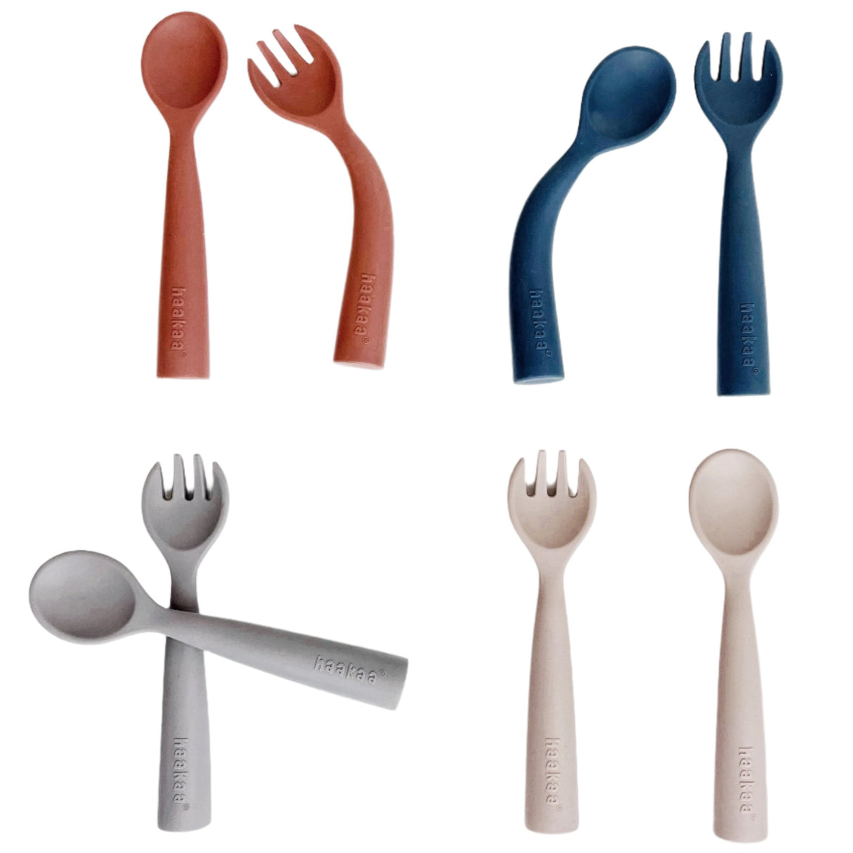 Haakaa Bendy Silicone Cutlery Set - HoneyBug