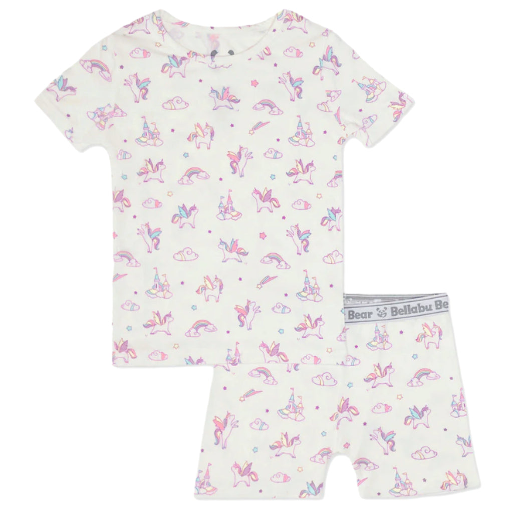 Unicorn Bamboo Kids Pajama Short Set - HoneyBug