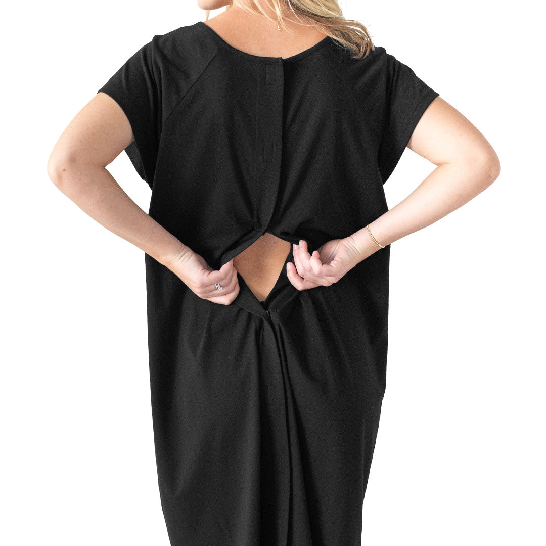 Universal Labor & Delivery Gown | Black - HoneyBug