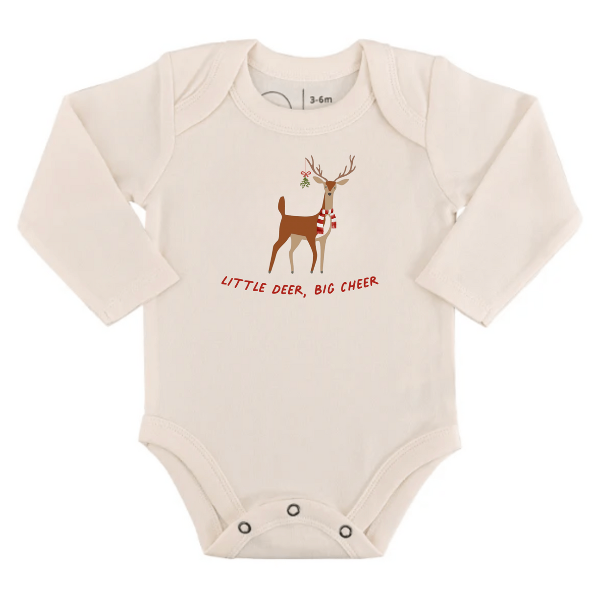 long sleeve graphic bodysuit | little deer big cheer - HoneyBug