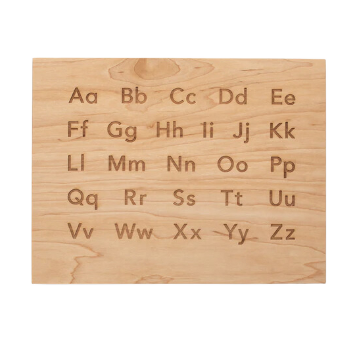 Wooden Alphabet Montessori Board and Tabletop Reference Chart β’Β Modern Sans Serif - HoneyBug