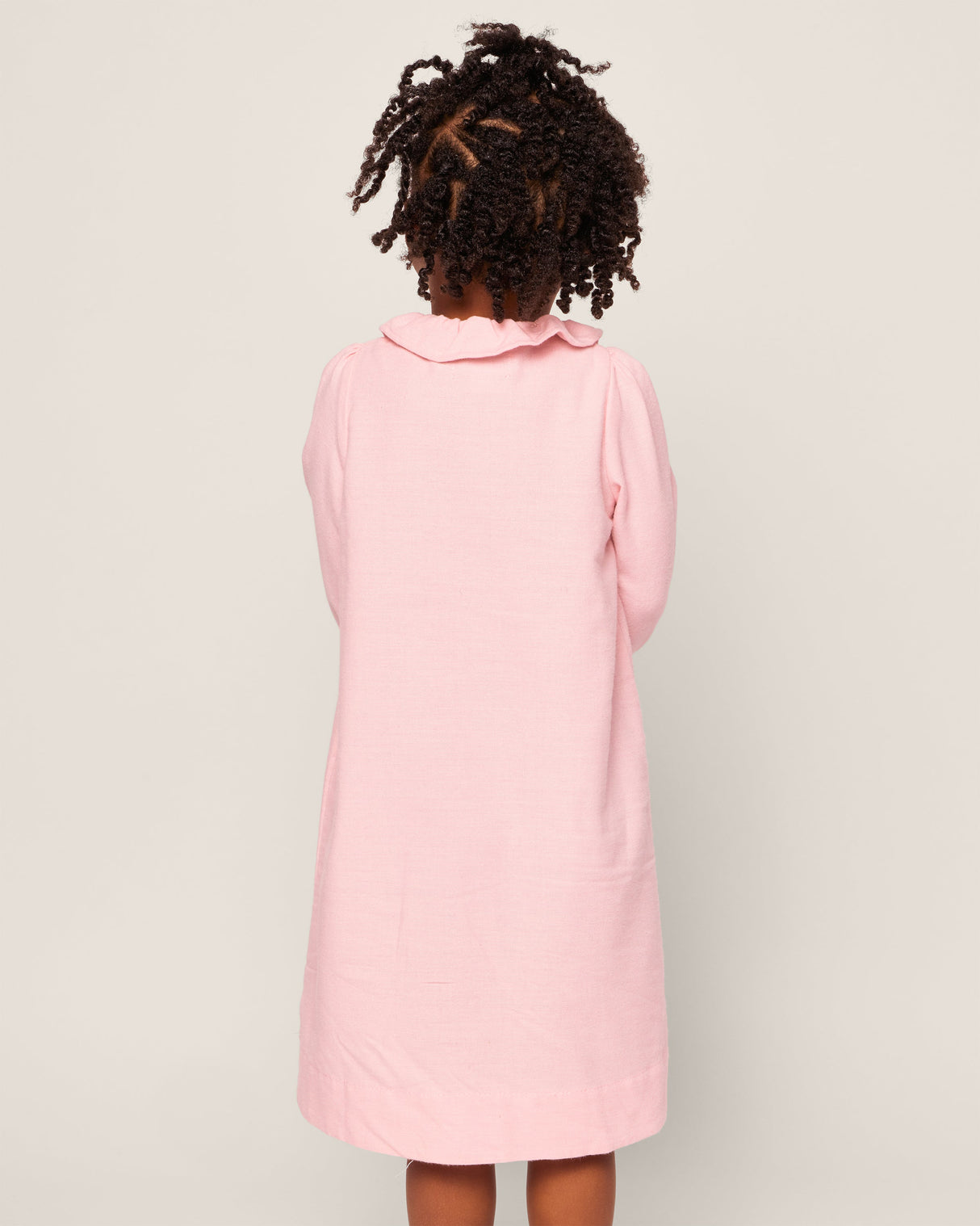Girl's Flannel Victoria Nightgown in Pink - HoneyBug