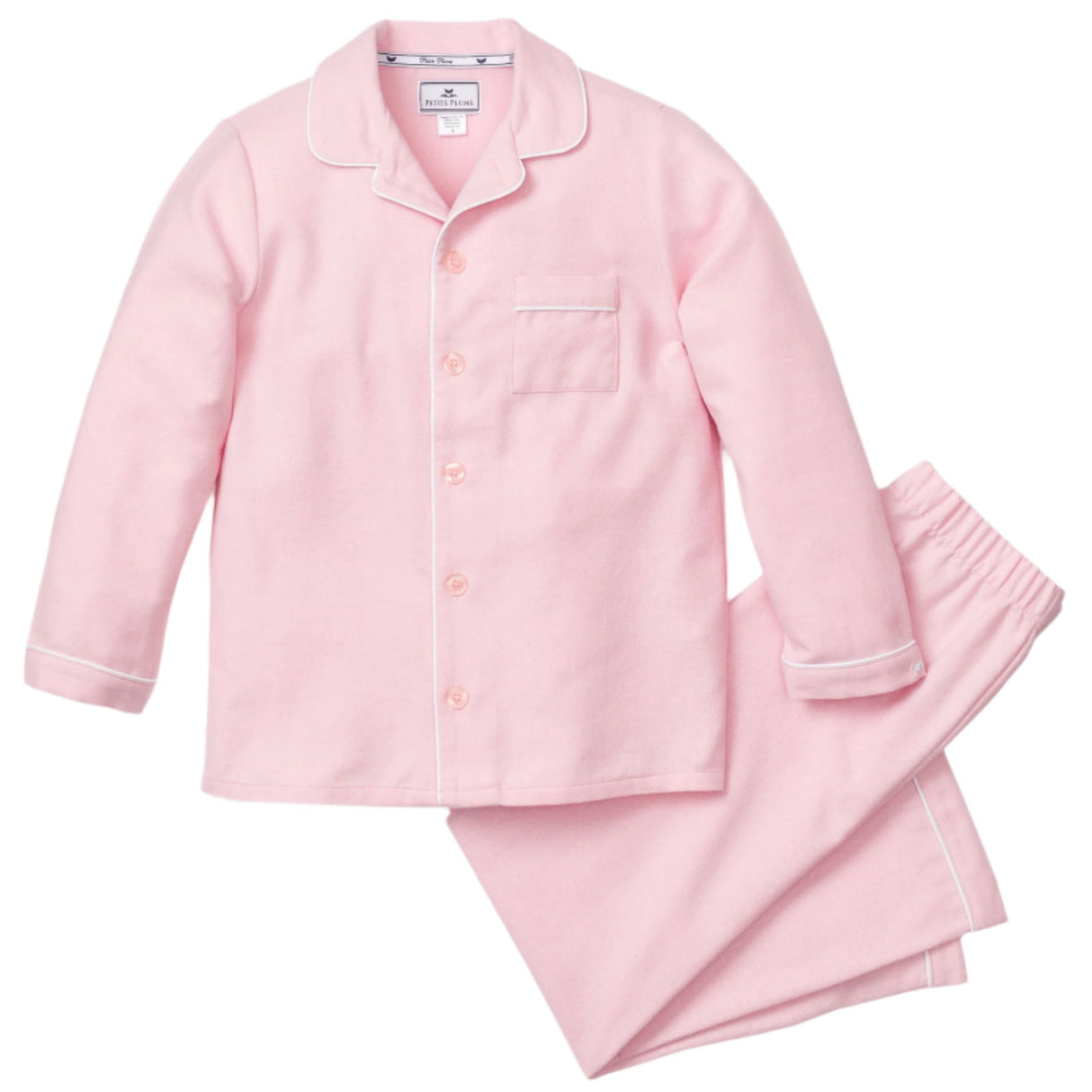 Kid's Flannel Pajama Set in Pink - HoneyBug