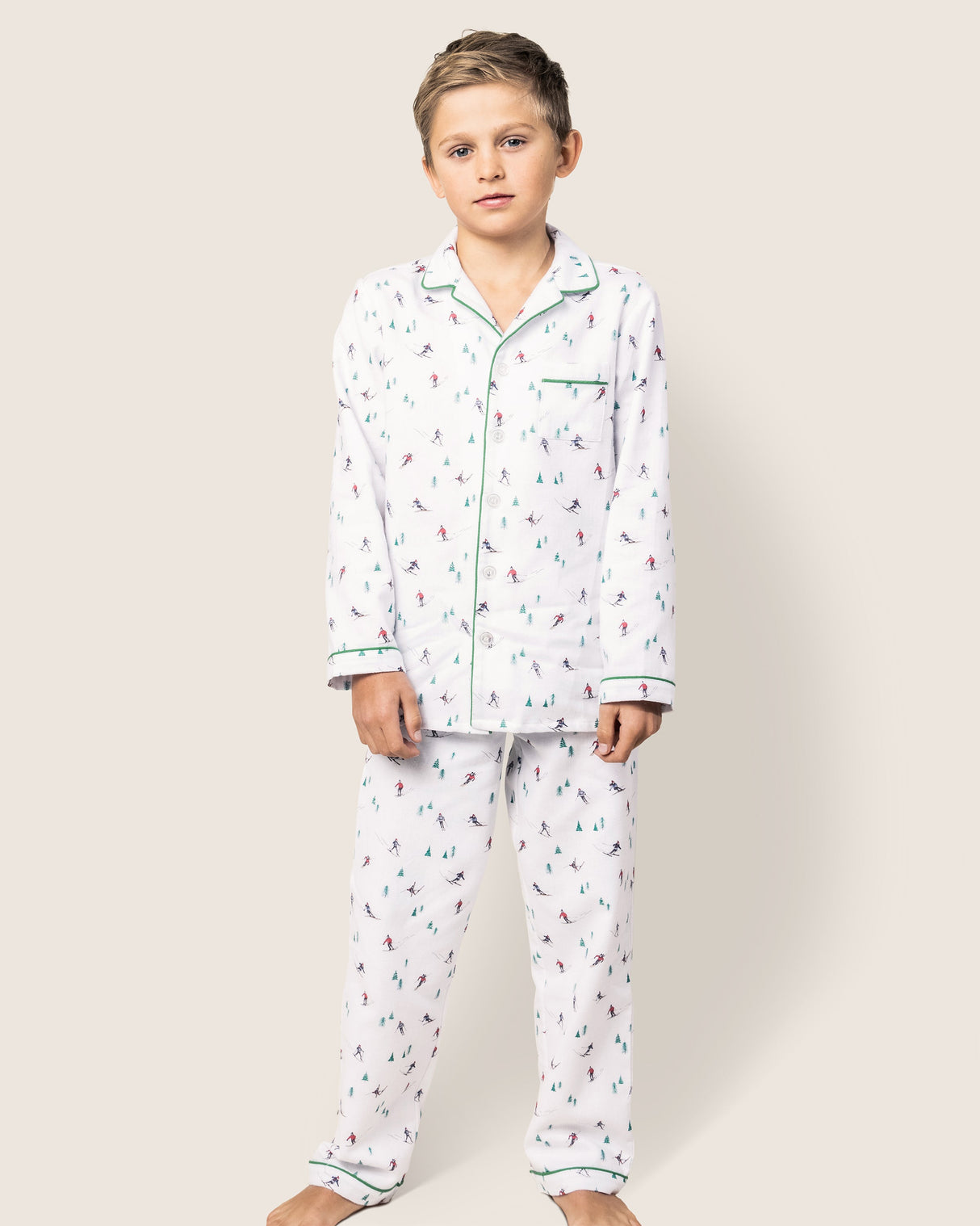 Kid's Flannel Pajama Set in Après Ski - HoneyBug