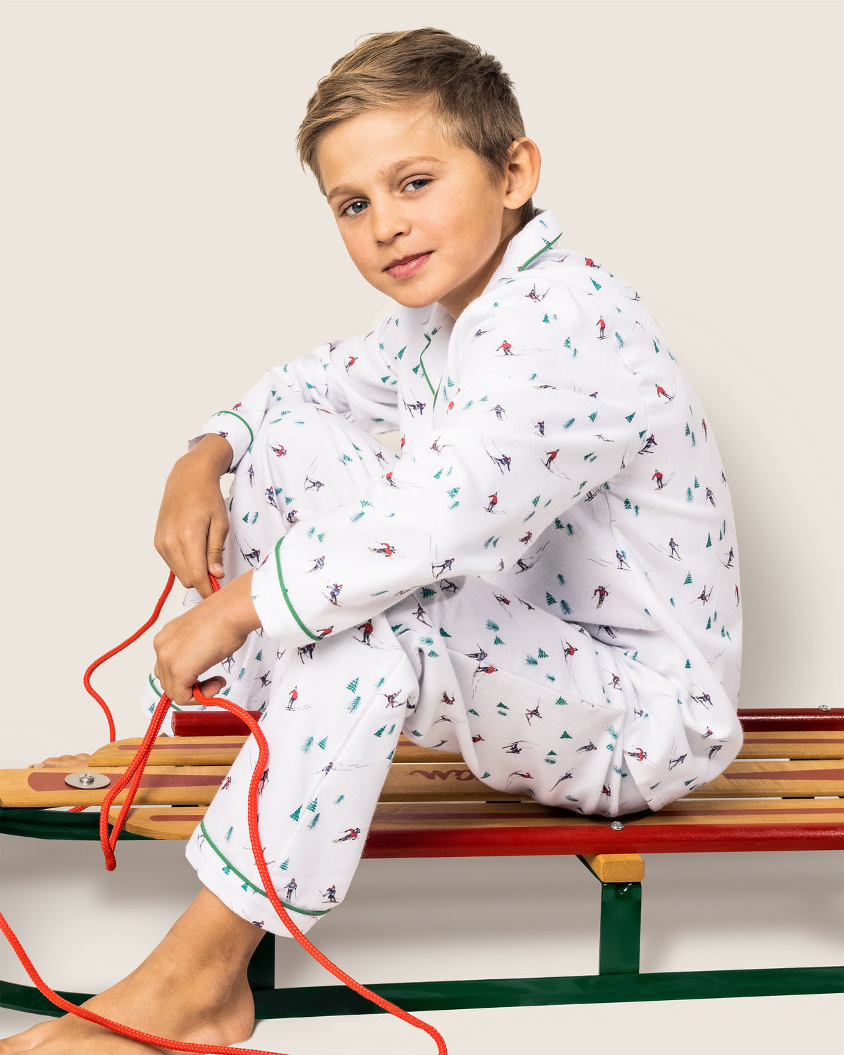 Kid's Flannel Pajama Set in Après Ski - HoneyBug