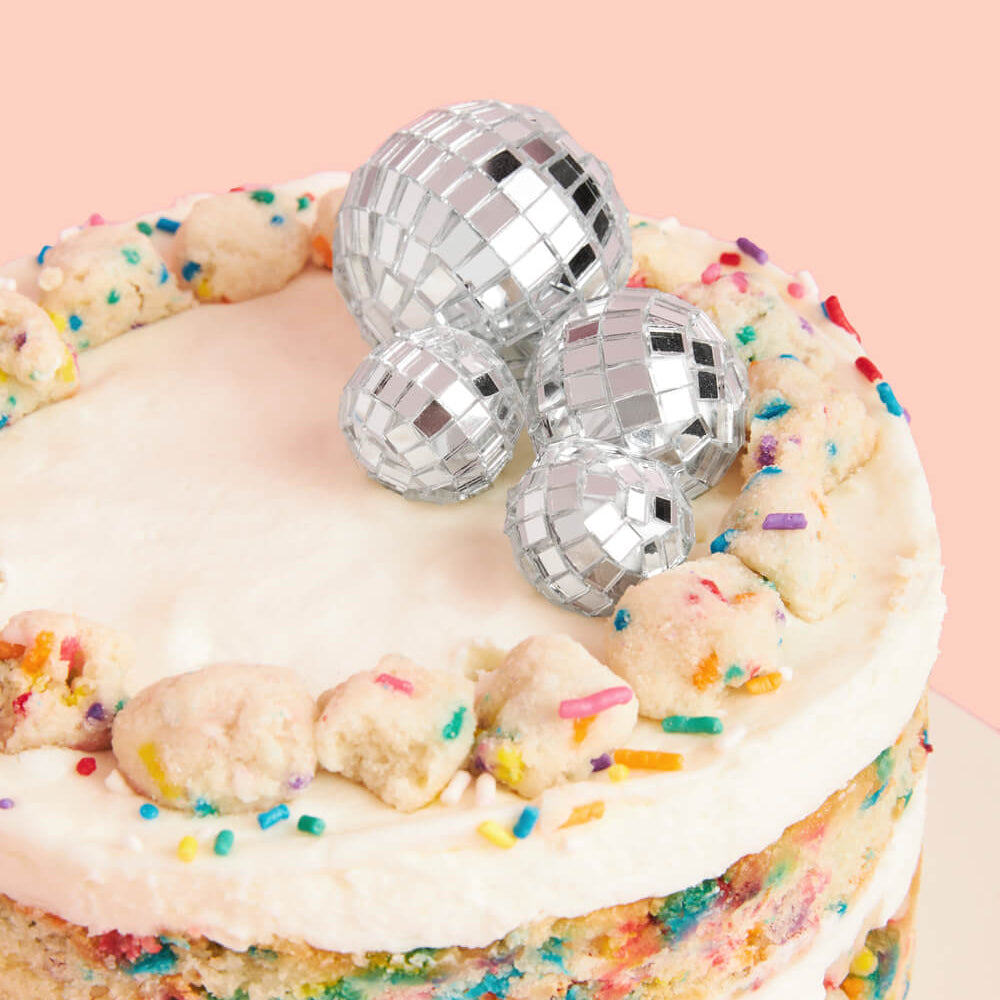 It's Disco, Baby! Topper - 4 disco ball cake toppers