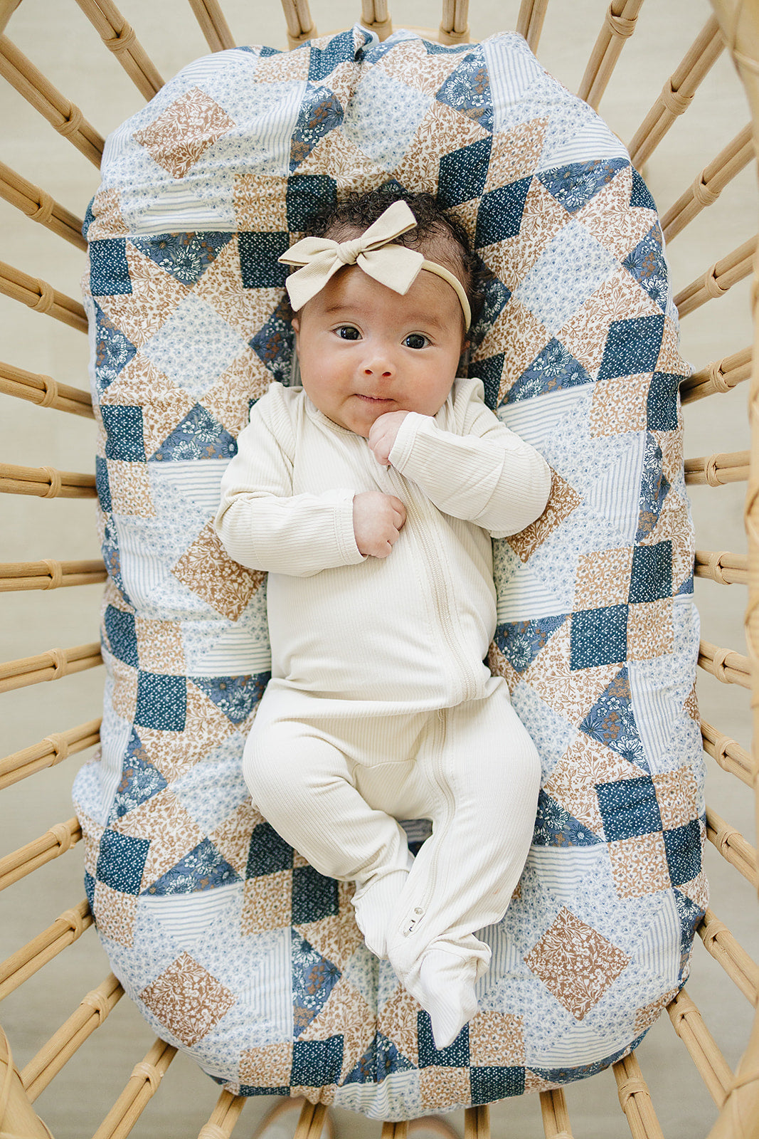 Patchwork Print Muslin Swaddle Blanket - HoneyBug