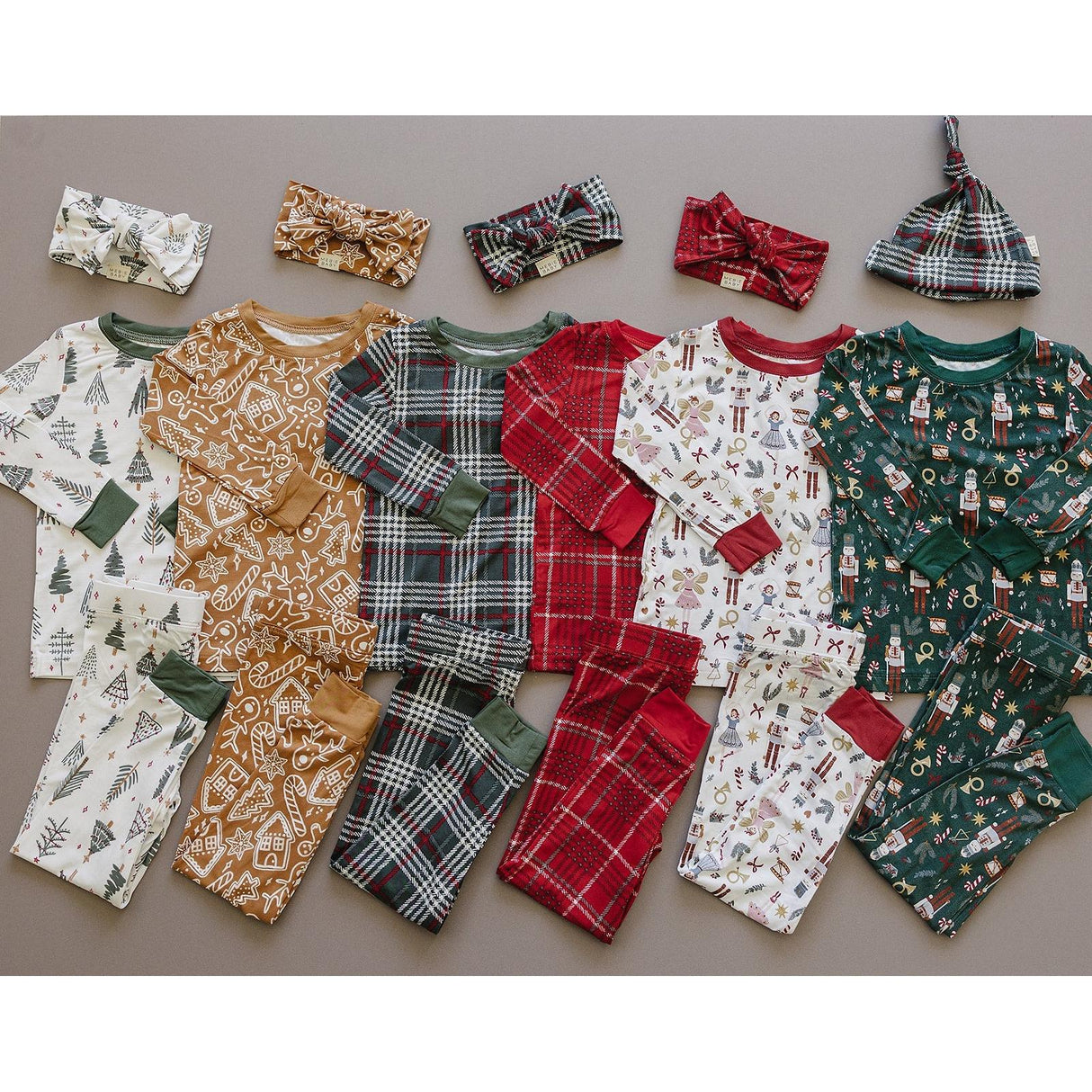 Red Plaid Bamboo Cozy Set - HoneyBug