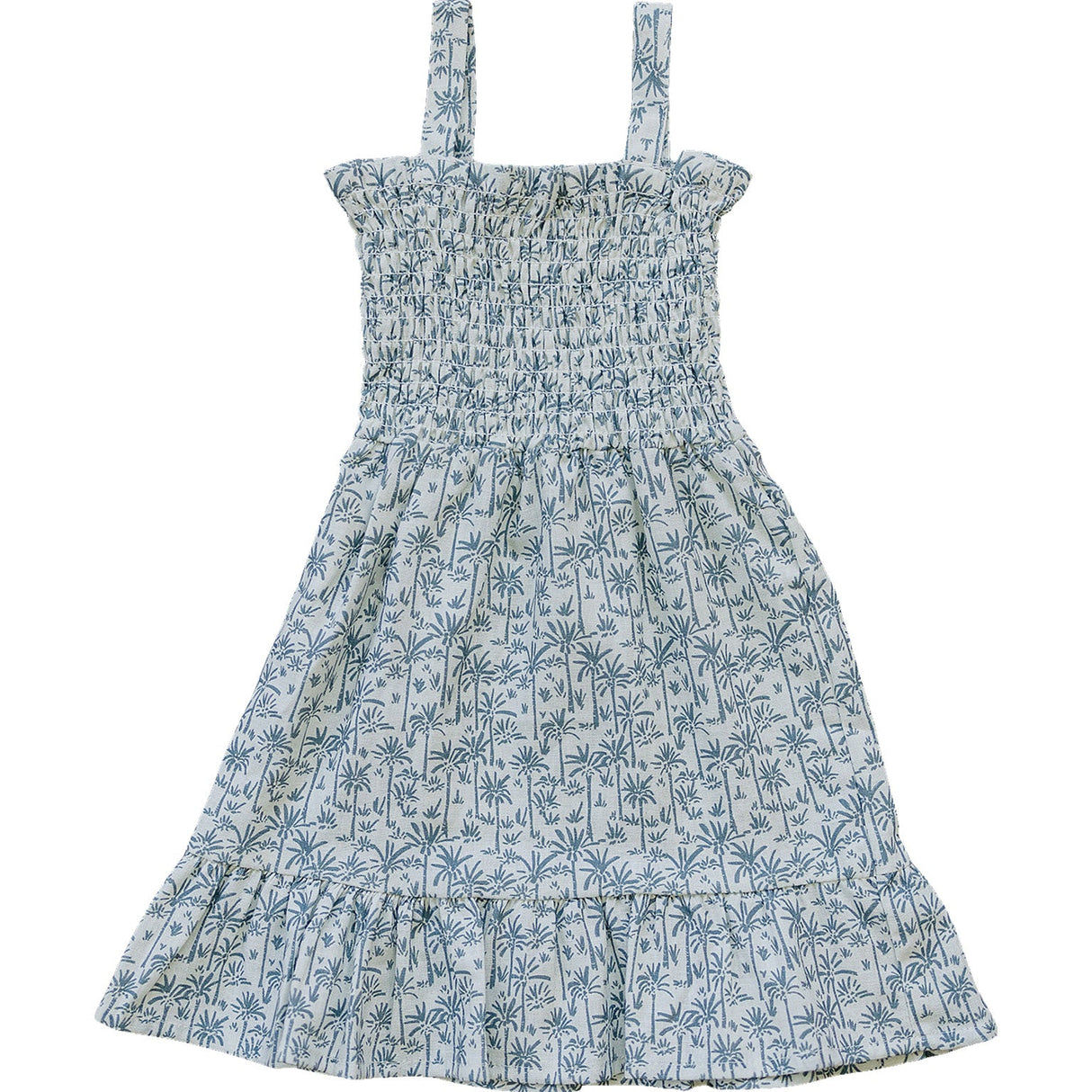 Palm Tree Linen Dress - HoneyBug