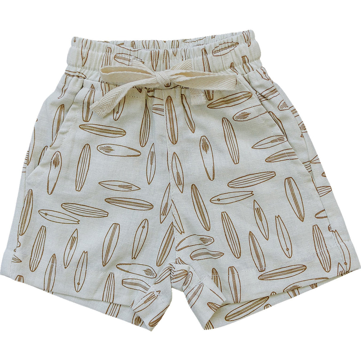Surfboard Linen Cotton Shorts - HoneyBug