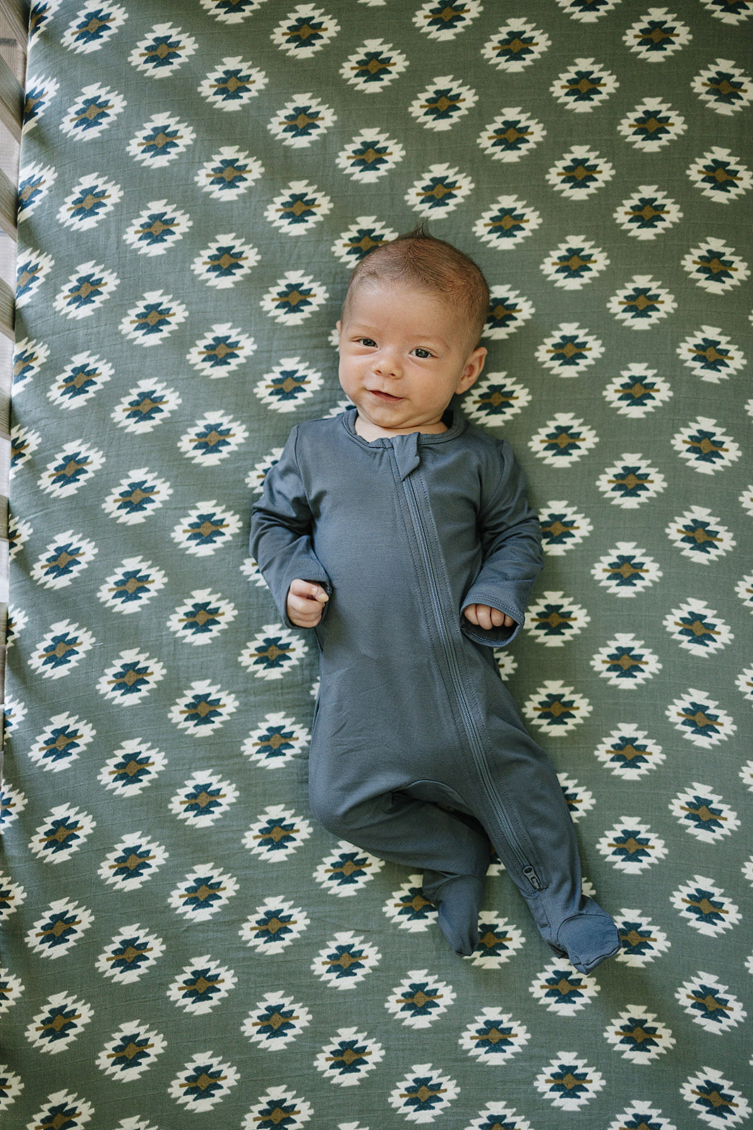 Southwest Aztec Muslin Crib Sheet - HoneyBug