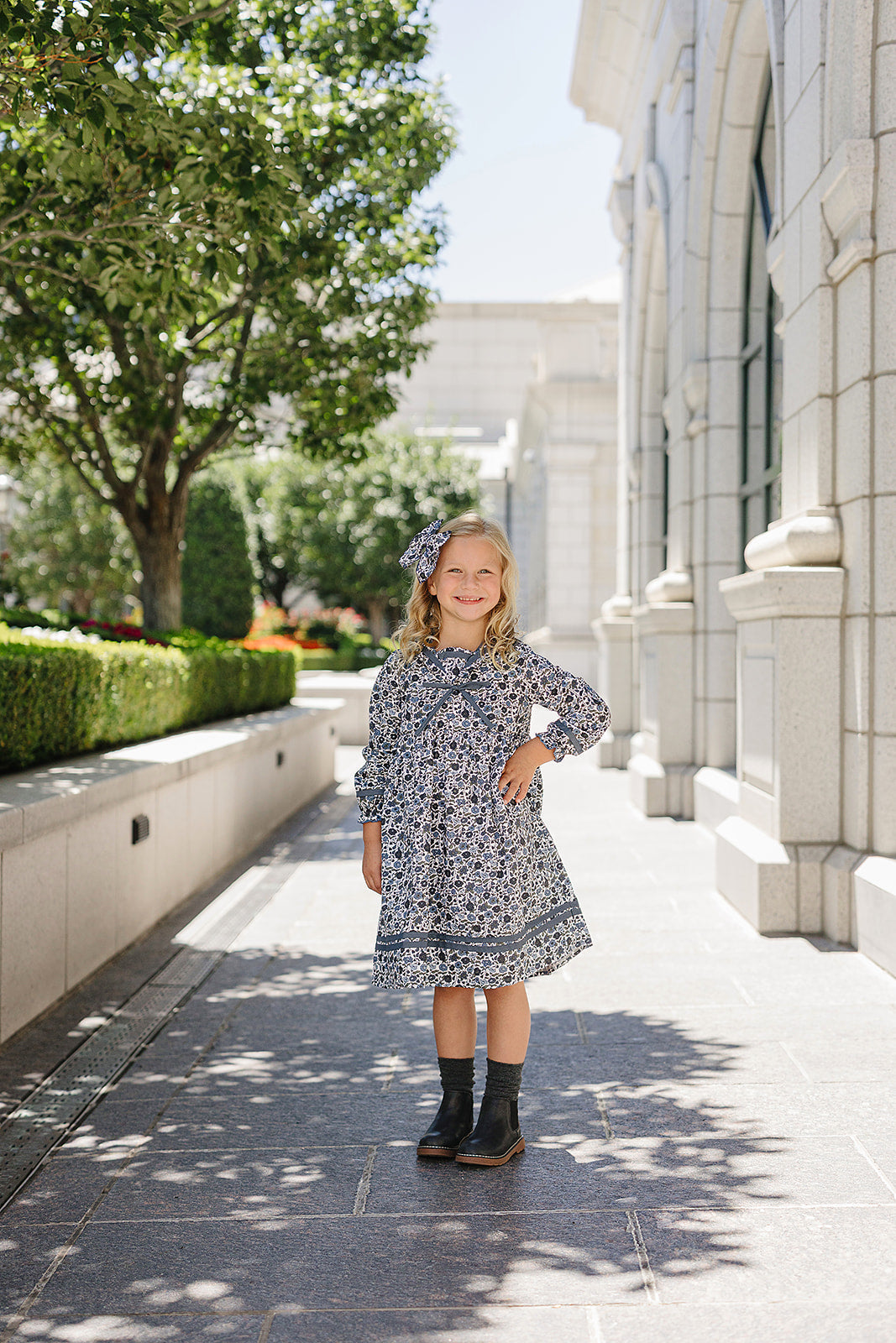 Floral Sailor Dress - HoneyBug