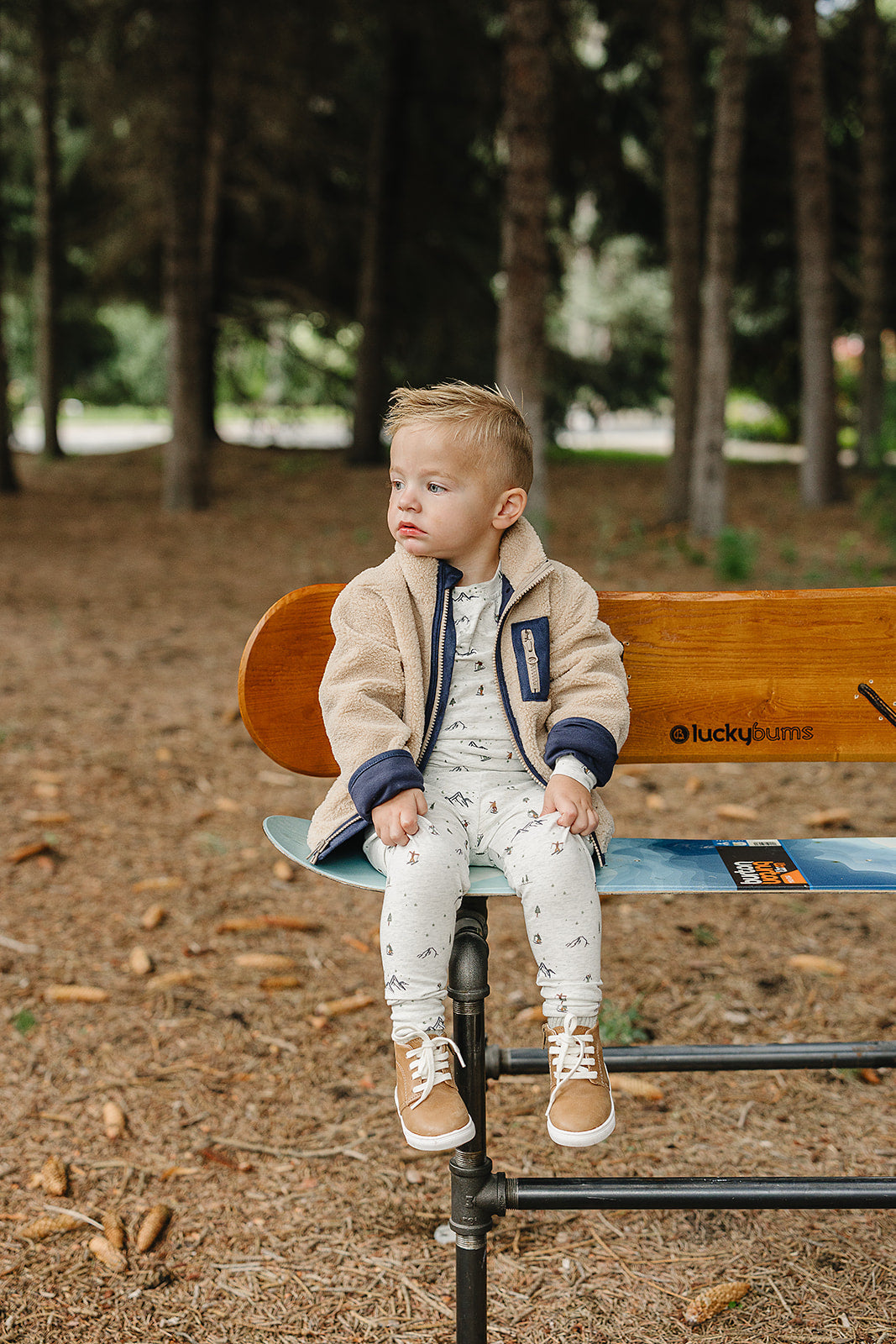 Ski Print Cozy Set - HoneyBug