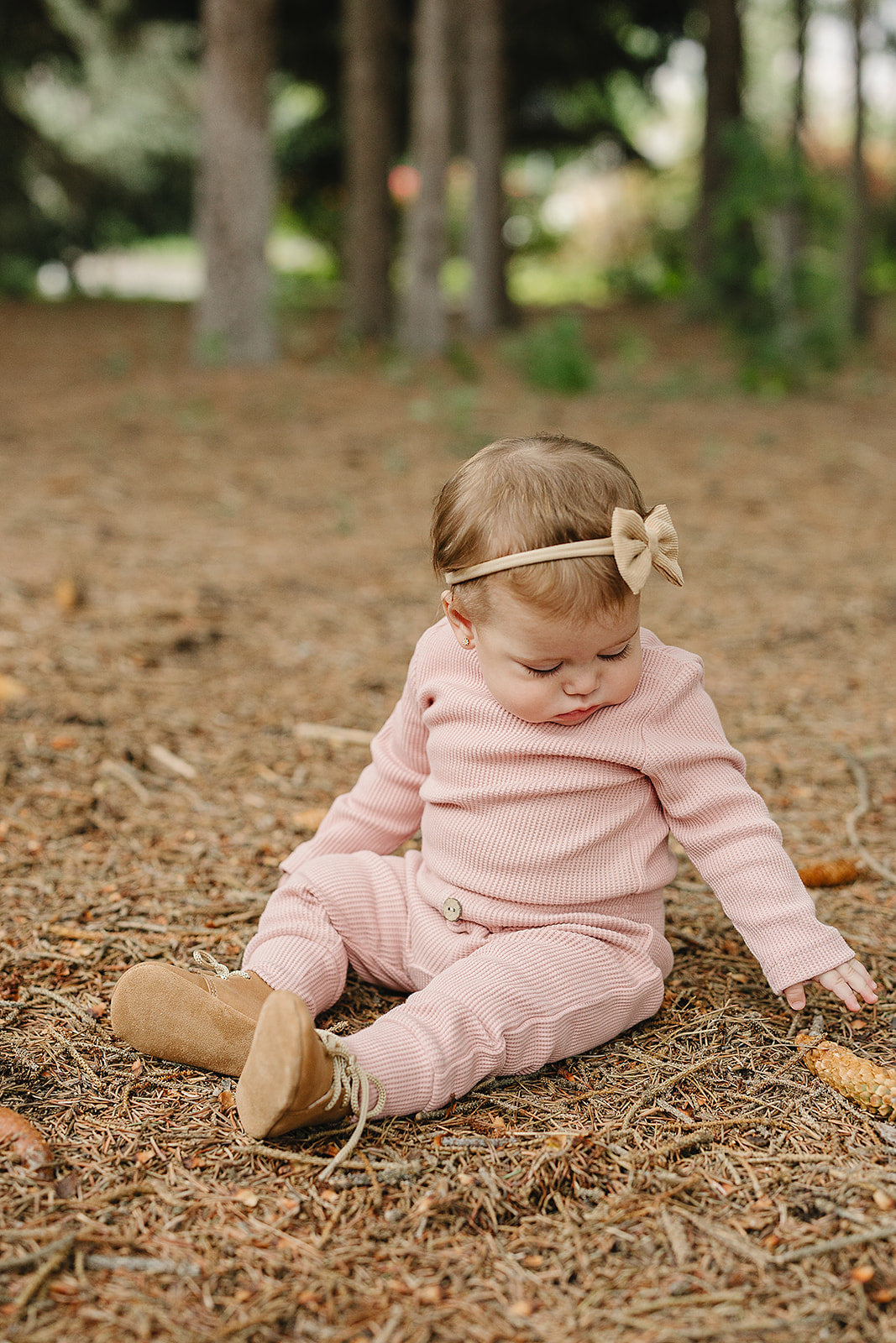 Pink Bodysuit Waffle Set - HoneyBug