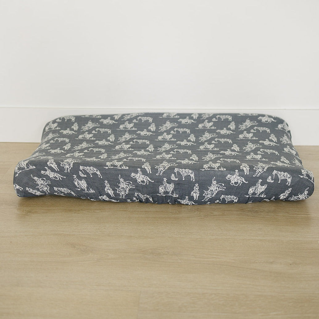 Wild West Muslin Changing Pad Cover - HoneyBug