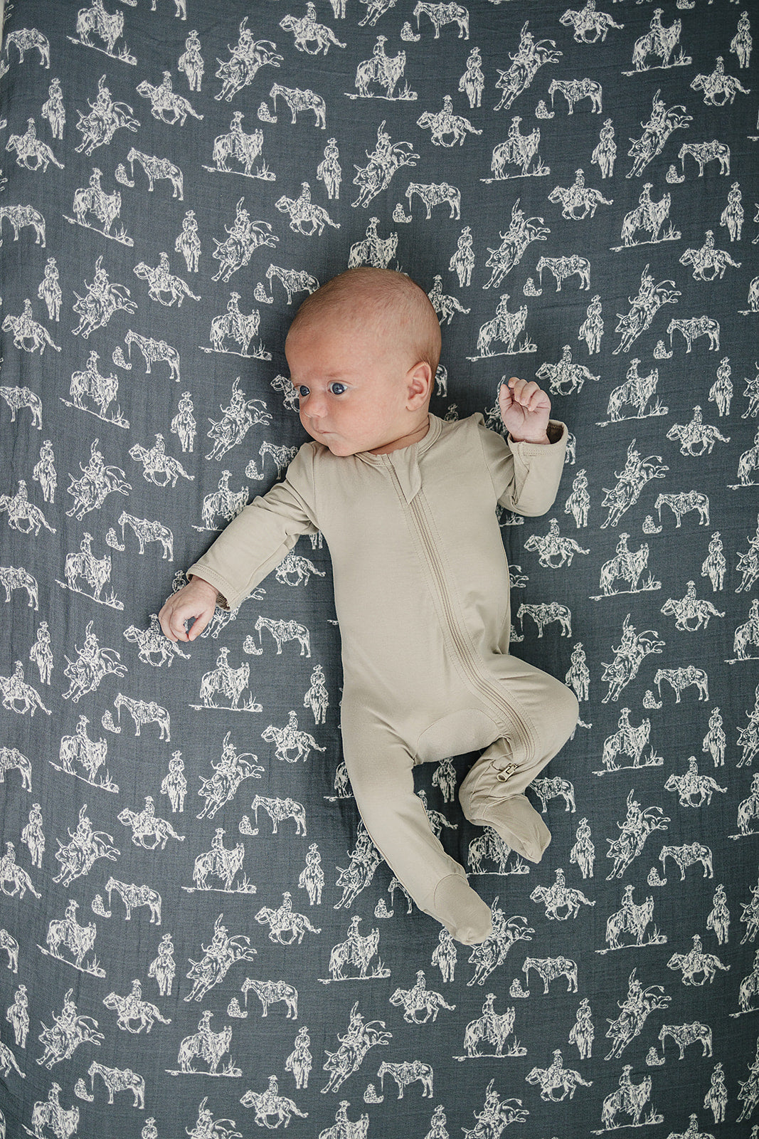 Wild West Muslin Crib Sheet - HoneyBug