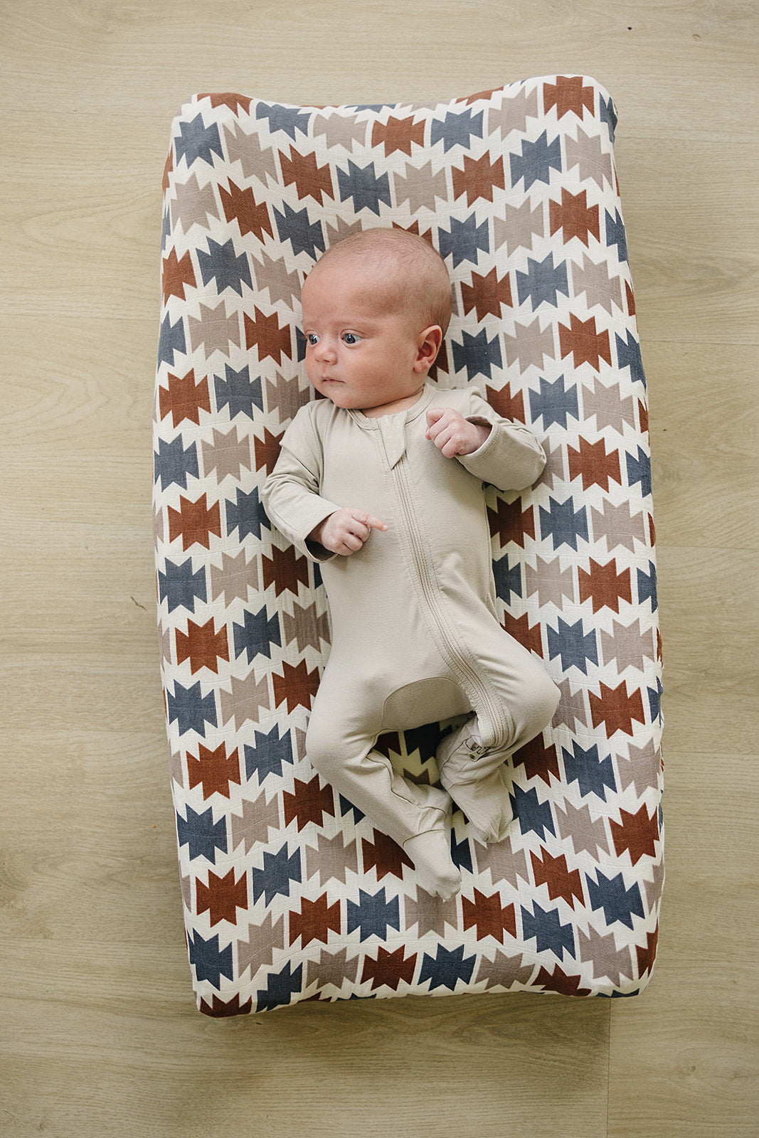 Western Aztec Muslin Changing Pad Cover - HoneyBug