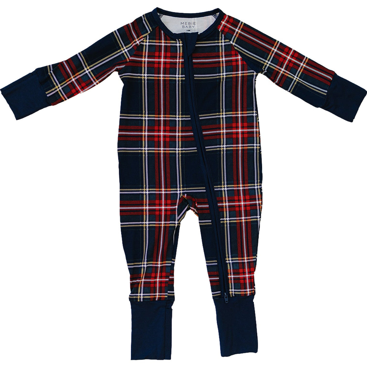 Christmas Plaid Bamboo Zipper - HoneyBug
