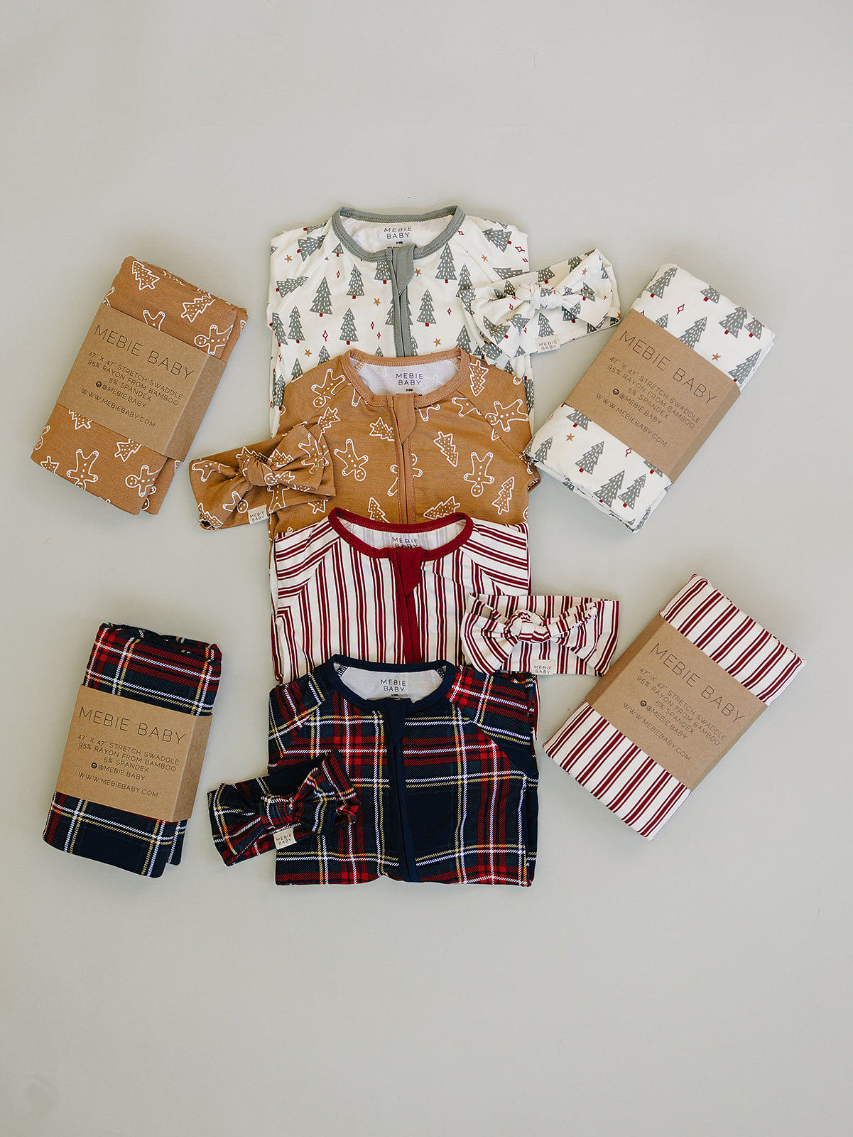 Christmas Plaid Bamboo Stretch Swaddle - HoneyBug