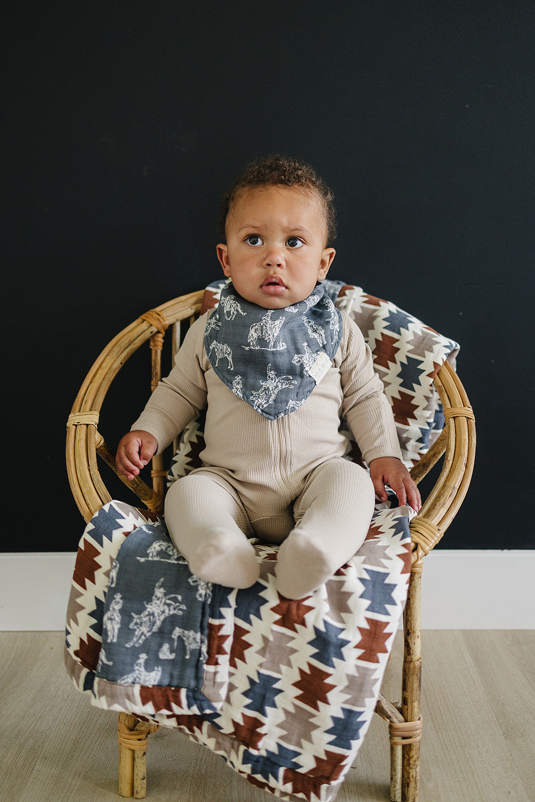 Wild West Muslin Bib - HoneyBug
