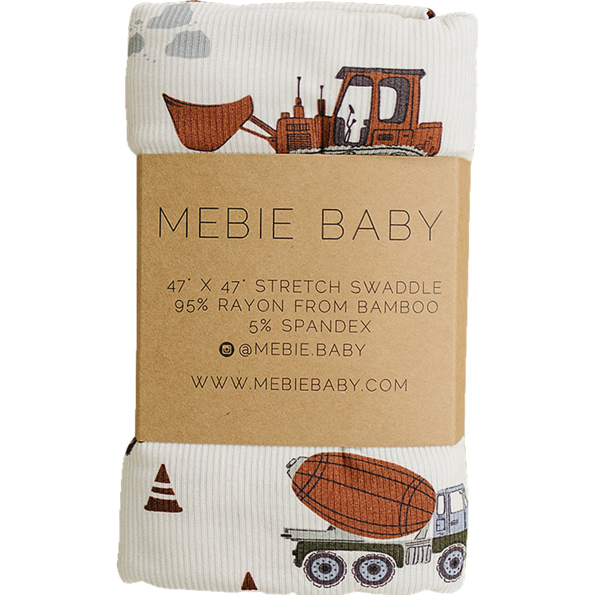 Construction Trucks Bamboo Stretch Swaddle - HoneyBug