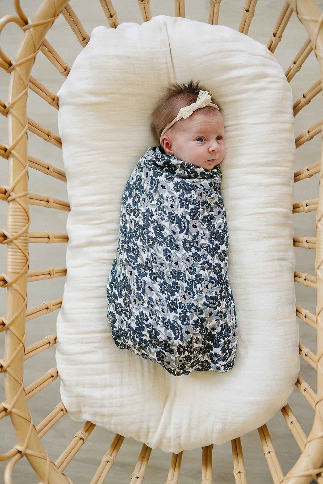 Liberty Floral Muslin Swaddle Blanket - HoneyBug