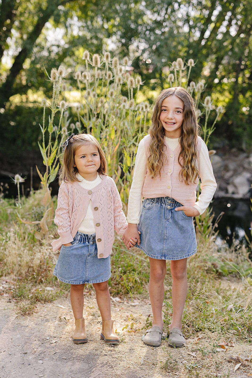 Pink Knit Button Down Vest - HoneyBug