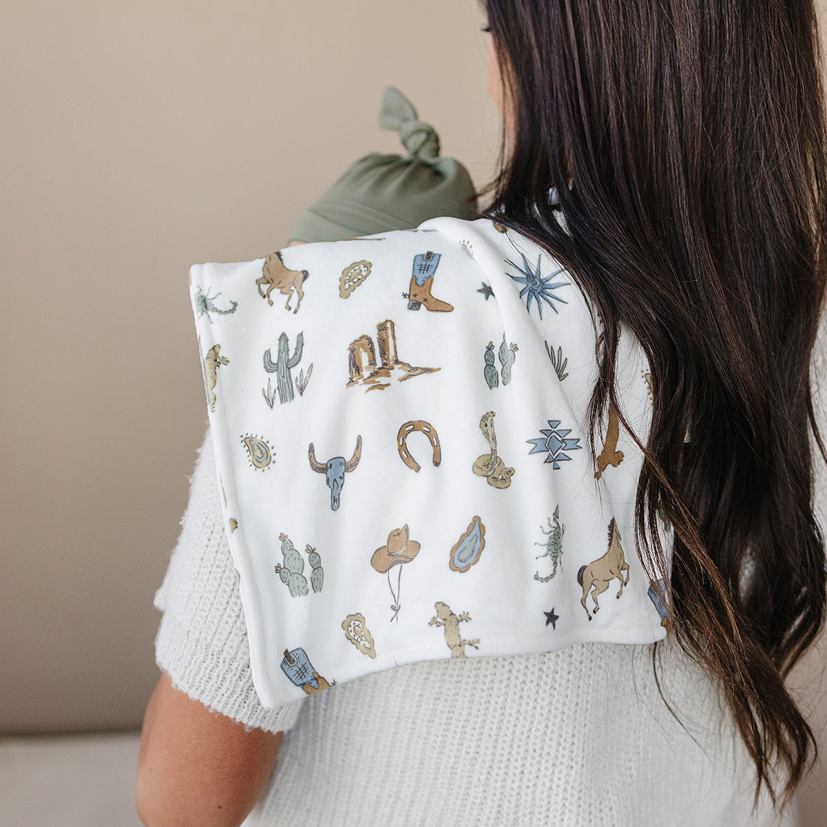 Desert West Luxe Fleece Burp Cloth