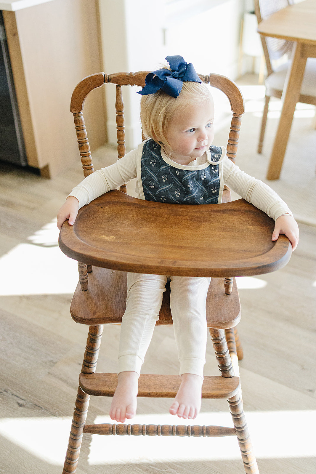 Navy Berry Classic Muslin Bib - HoneyBug