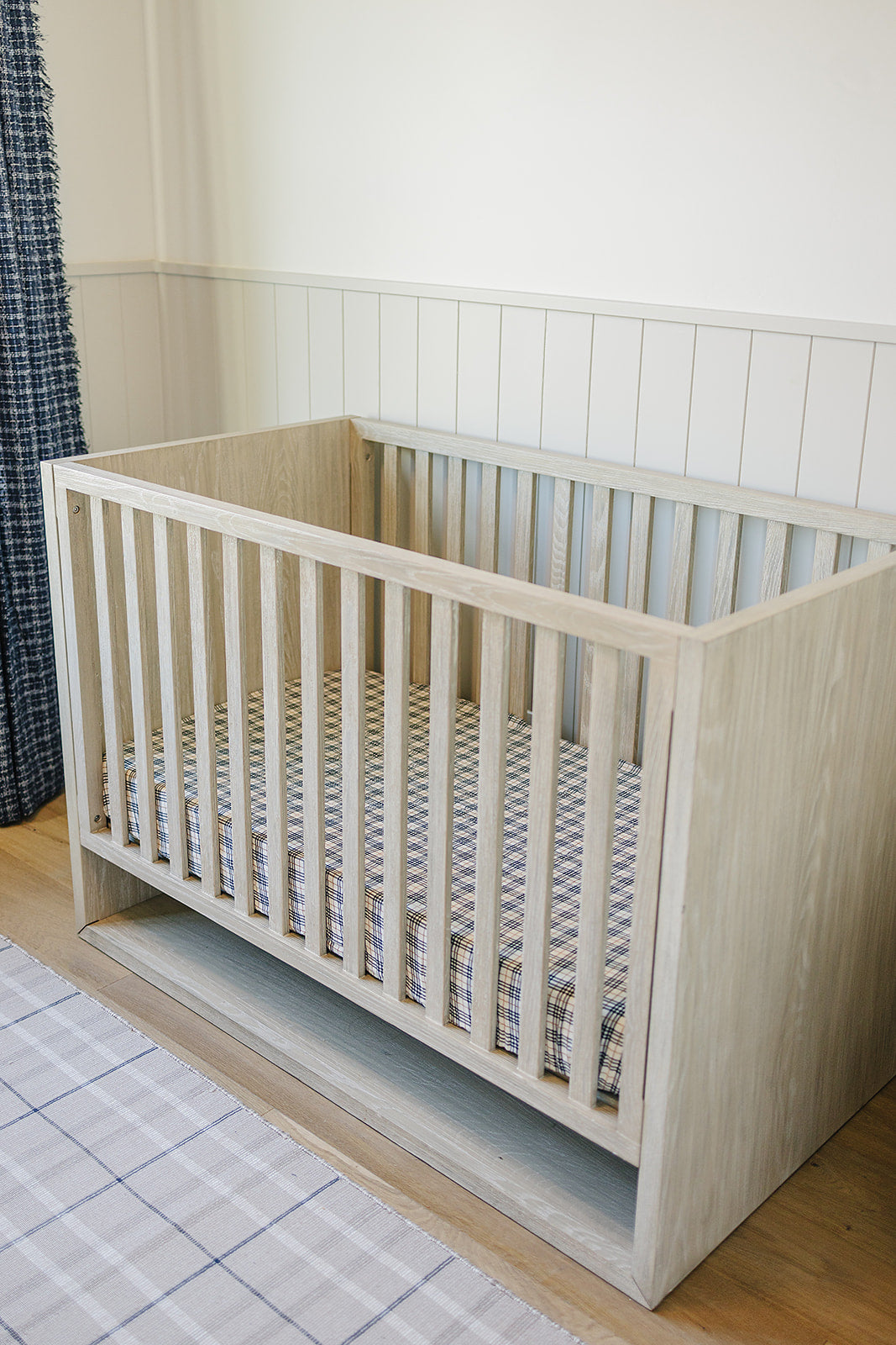 Vintage Plaid Muslin Crib Sheet - HoneyBug