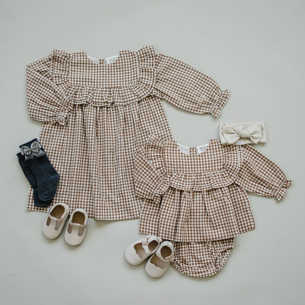 Gingham Ruffle Dress - HoneyBug