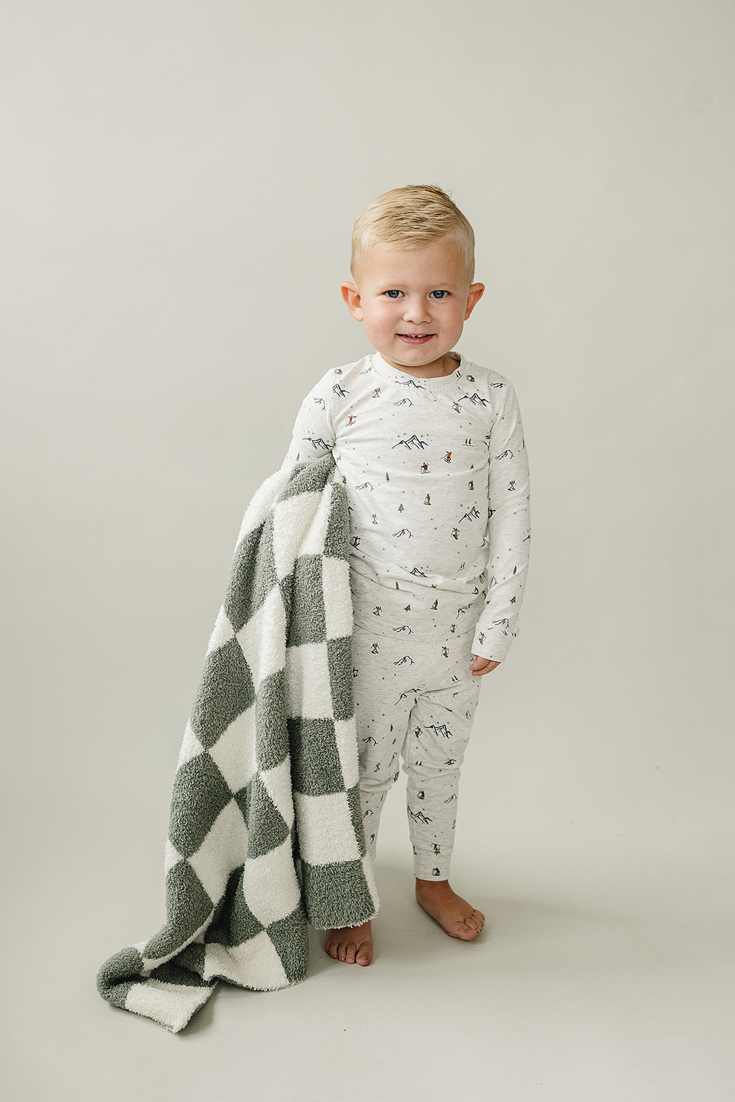 Ski Print Cozy Set - HoneyBug