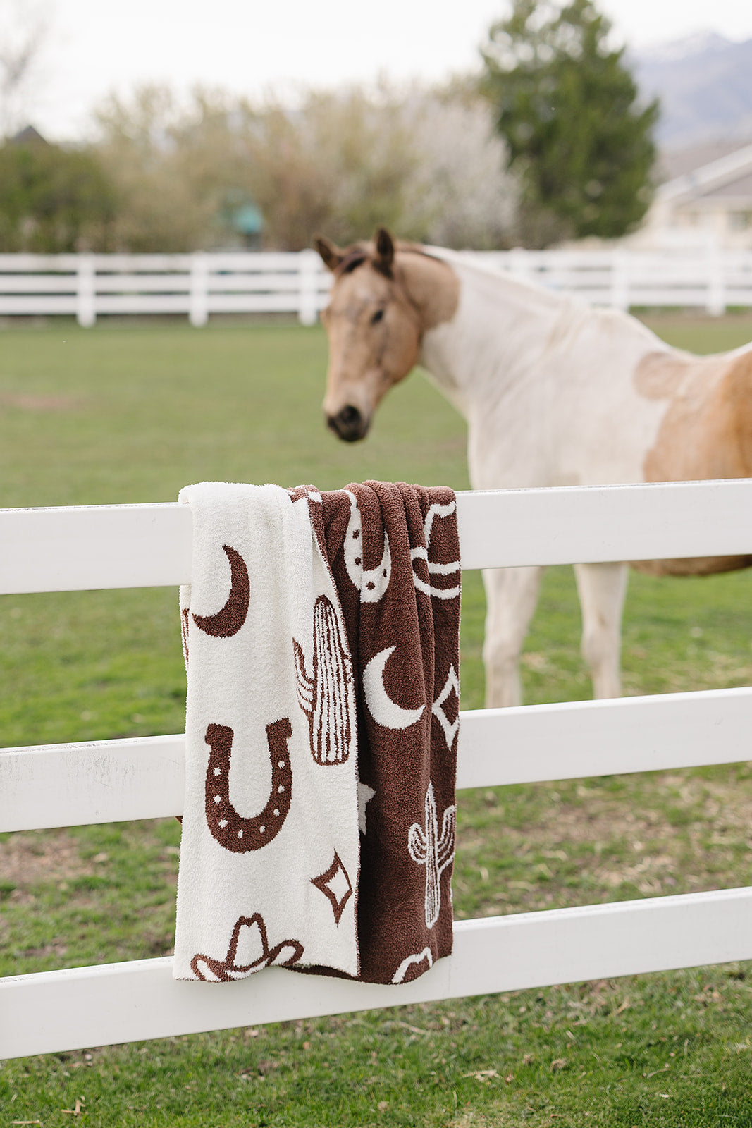 Western Plush Blanket - HoneyBug