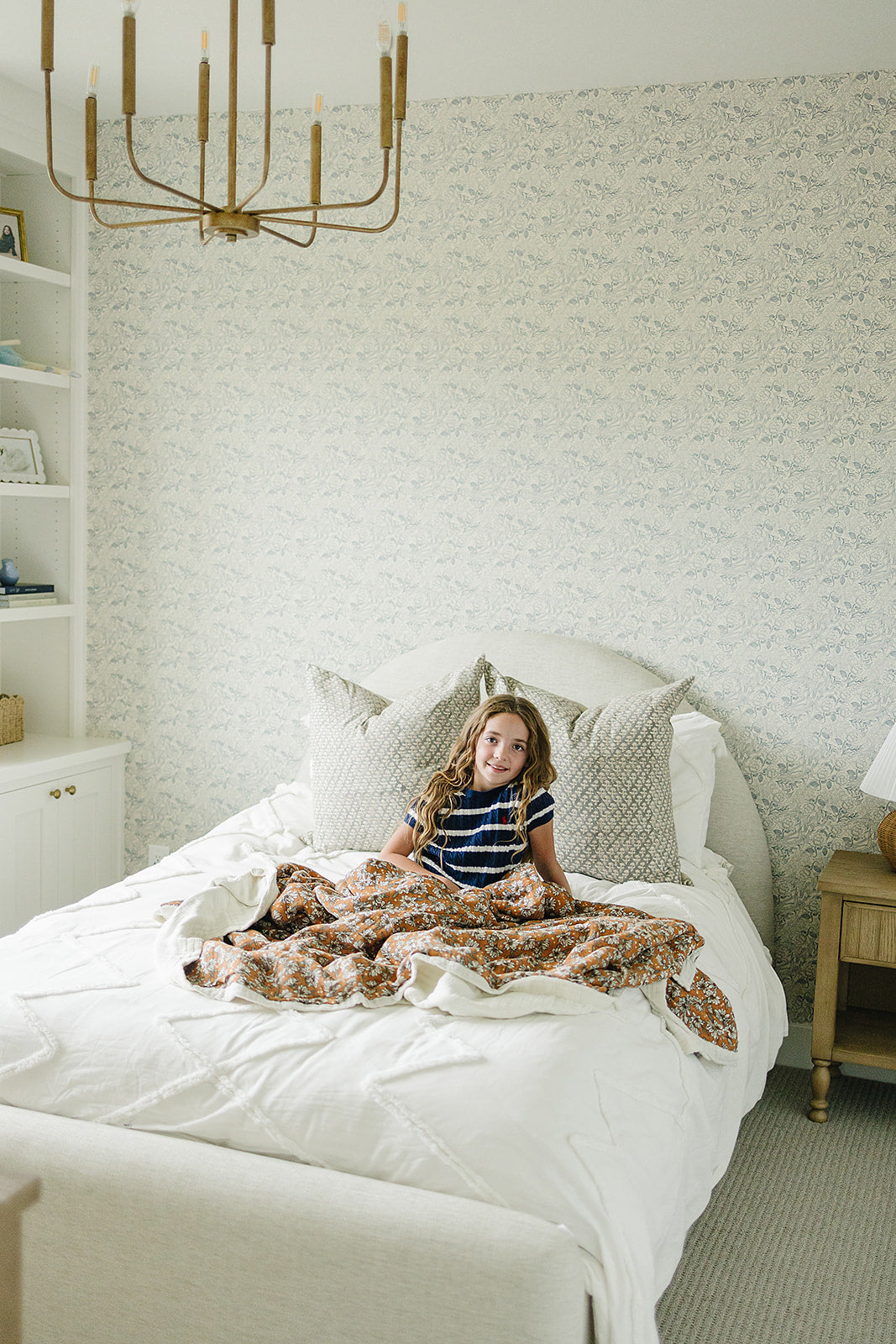 Magnolia Floral Twin Muslin Quilt - HoneyBug