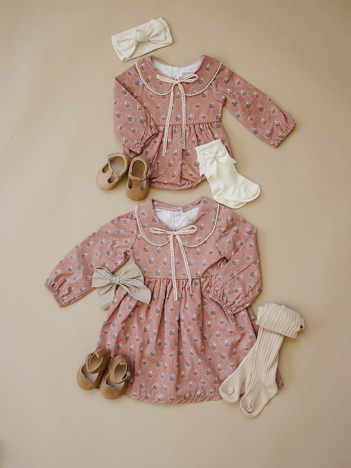 Vintage Pink Floral Dress - HoneyBug