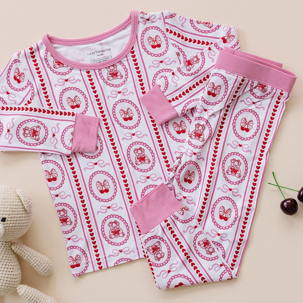 Bamboo Two Piece Set | Cherry Bear