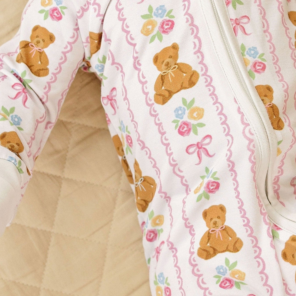 Bamboo Zip Romper | Honey Bear