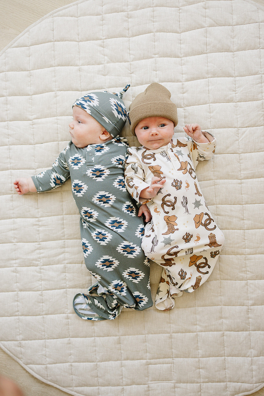 Southwest Aztec Ribbed Bamboo Knot Gown - HoneyBug