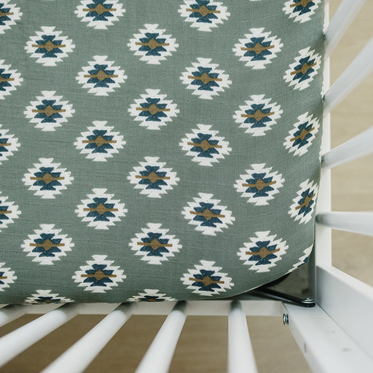 Southwest Aztec Muslin Crib Sheet - HoneyBug