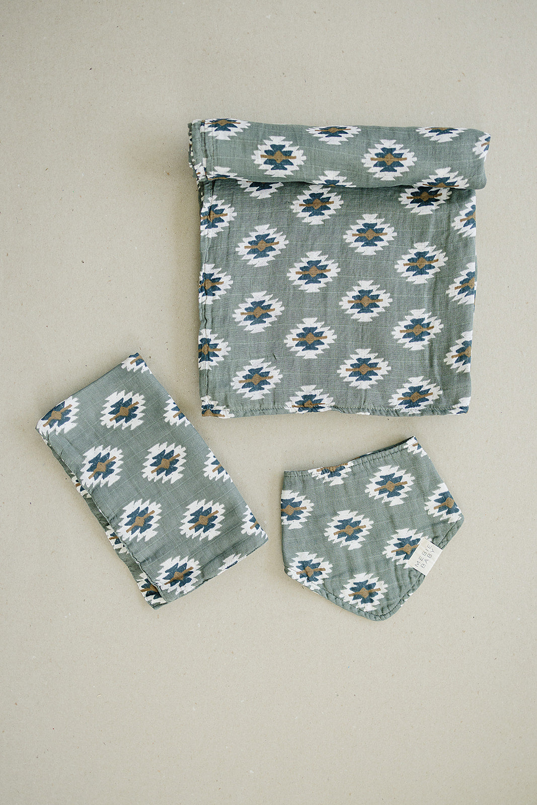 Southwest Aztec Classic Muslin Bib - HoneyBug