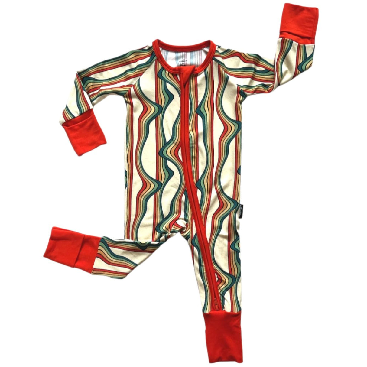ZIP ROMPER - Retro Rainbow - HoneyBug